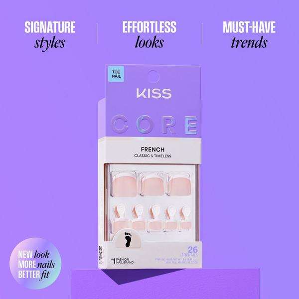 Kiss CORE French Press On Toenails #8