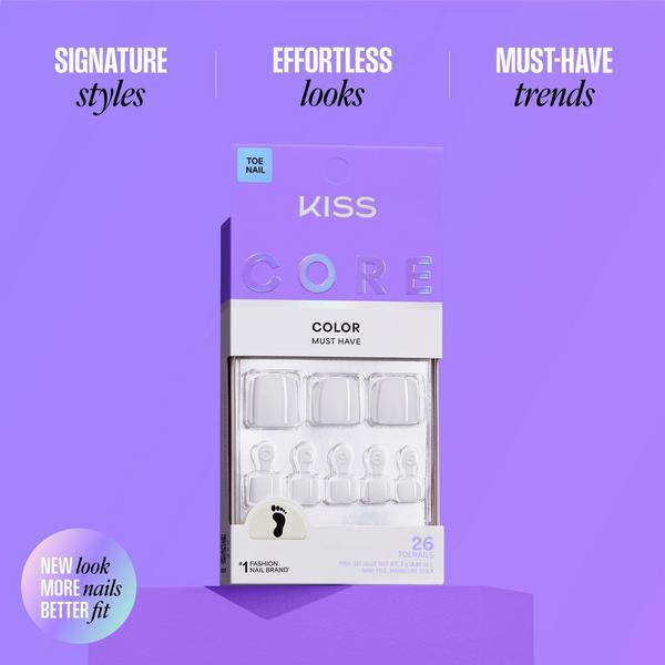 Kiss CORE Color Press On Toenails #8