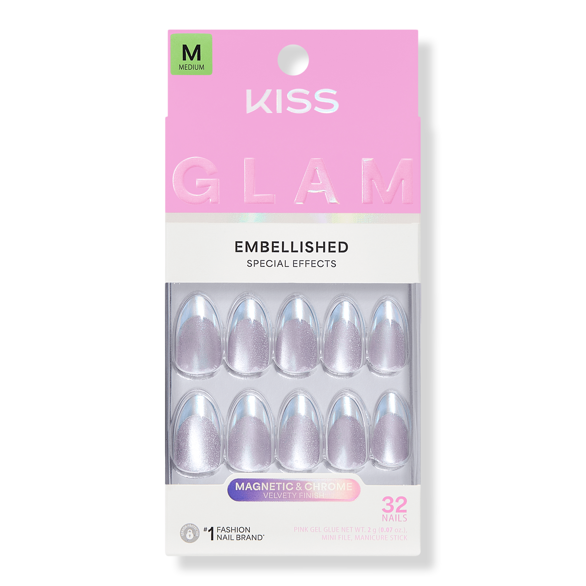 Kiss GLAM Embellished Press On Nails #1