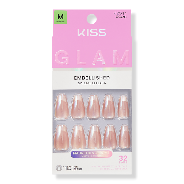 Kiss GLAM Embellished Press On Nails #1