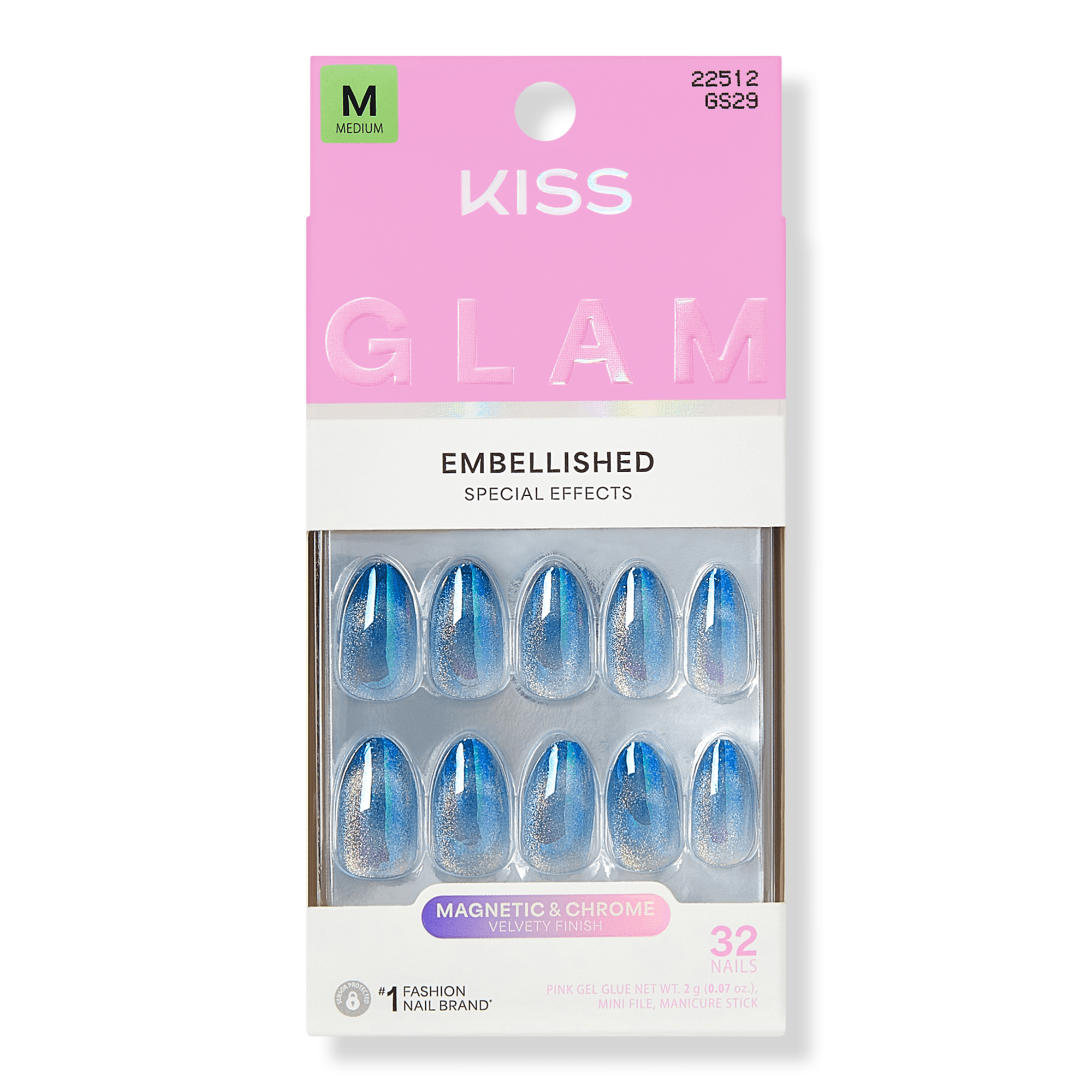 Kiss GLAM Embellished Press On Nails #1