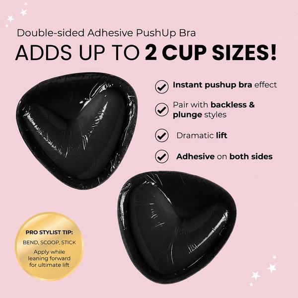 Hollywood Fashion Secrets Double-Sided Adhesive Push-Up Bra Black #4
