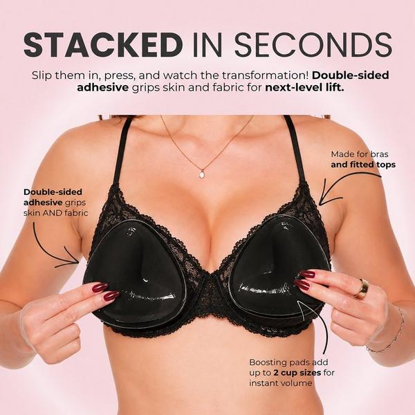 Hollywood Fashion Secrets Double-Sided Adhesive Push-Up Bra Black #6