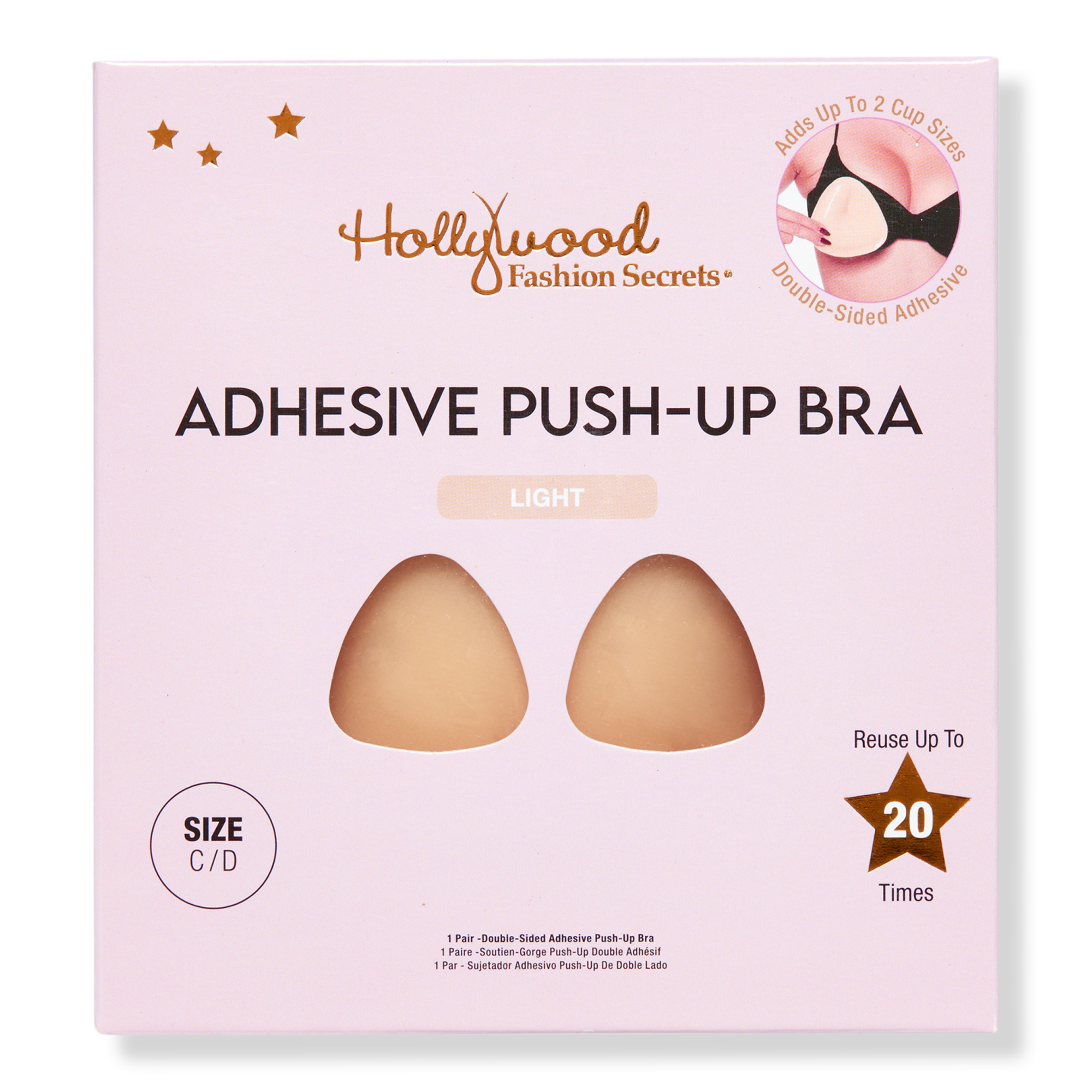 Hollywood Fashion Secrets Double-Sided Adhesive Push-Up Bra Light #1