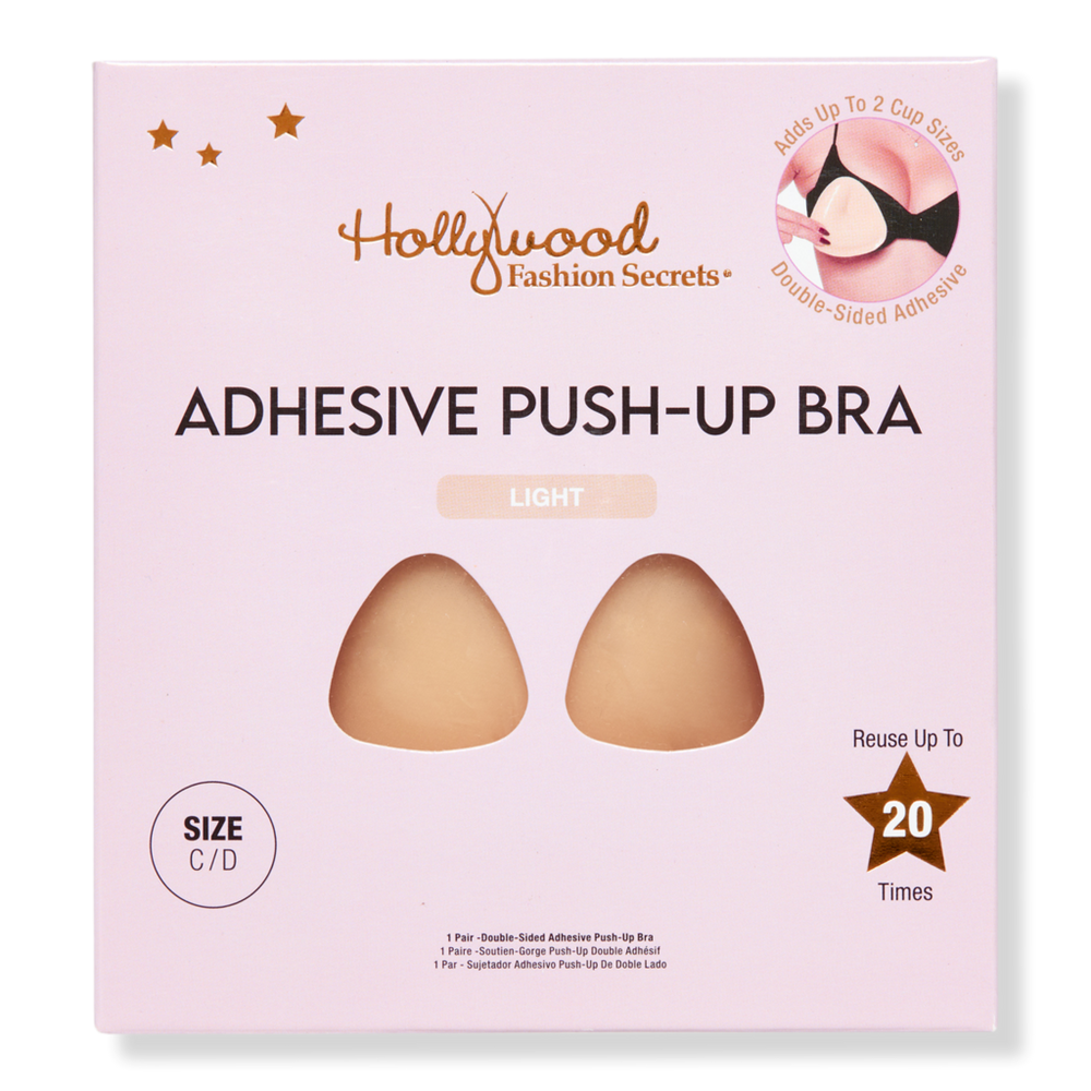 Hollywood Fashion Secrets Double-Sided Adhesive Push-Up Bra Light - C/D