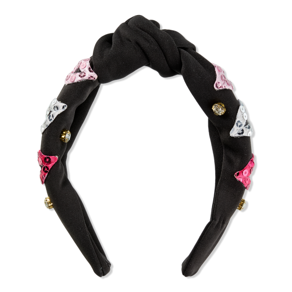 Scünci Valentine Headband Black W/Lips #1