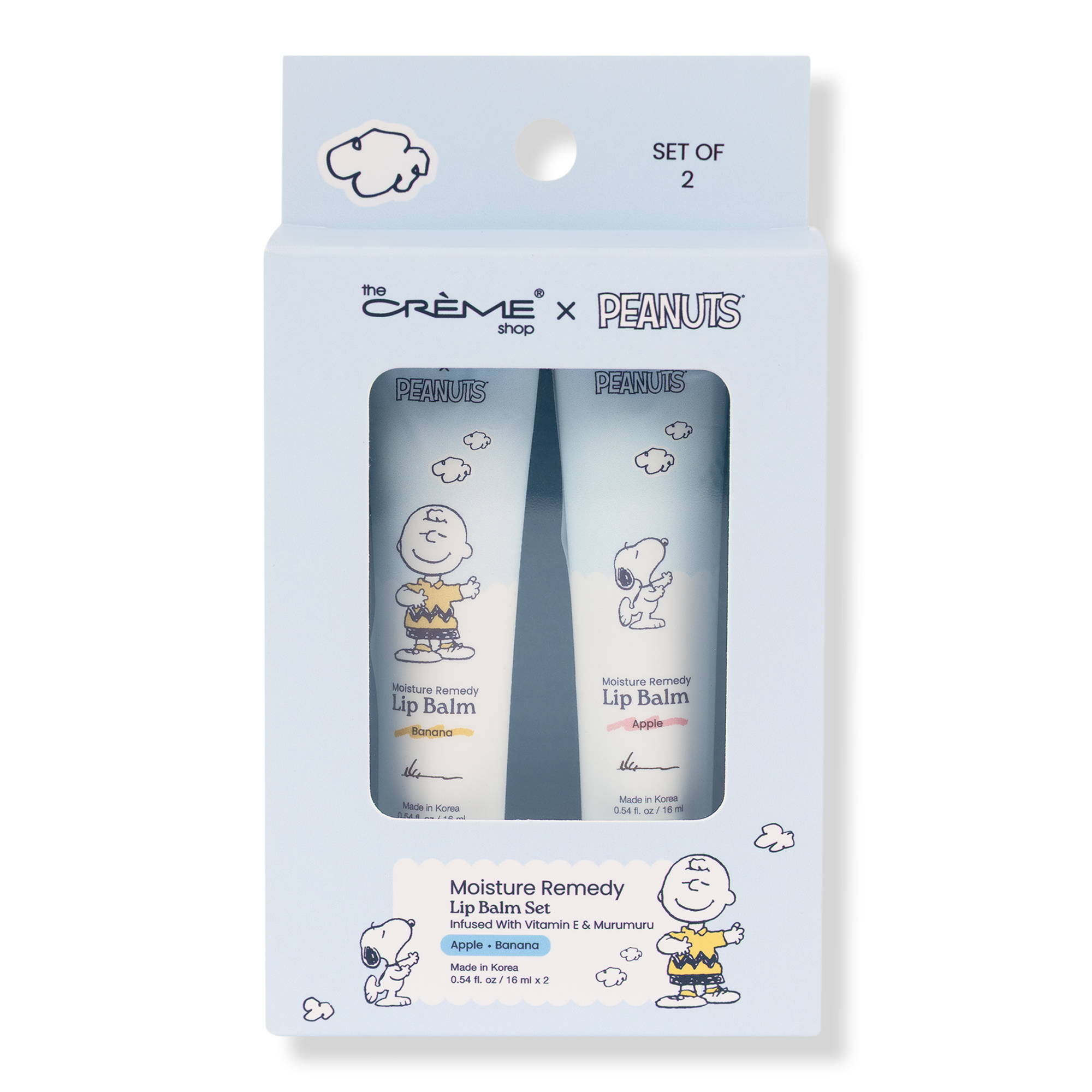 The Crème Shop Peanuts Moisture Remedy Lip Balm Set #1