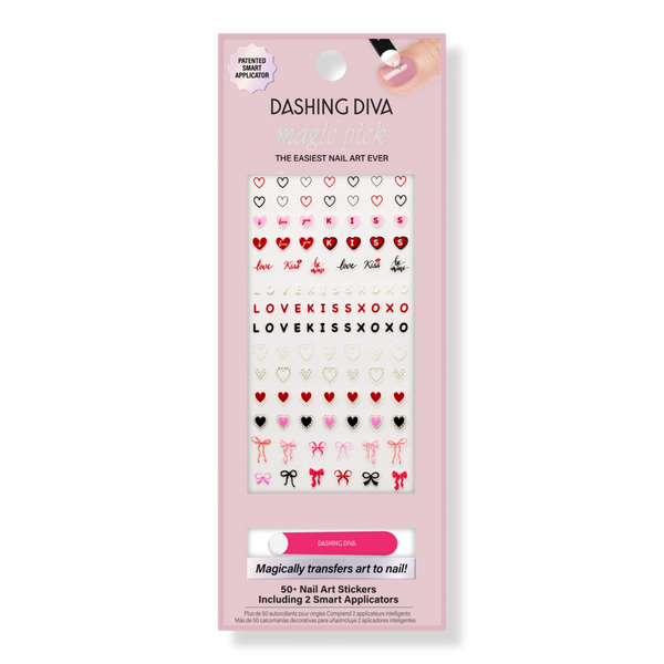 Dashing Diva Magic Pick Nail Stickers, Secret Love Letter #1