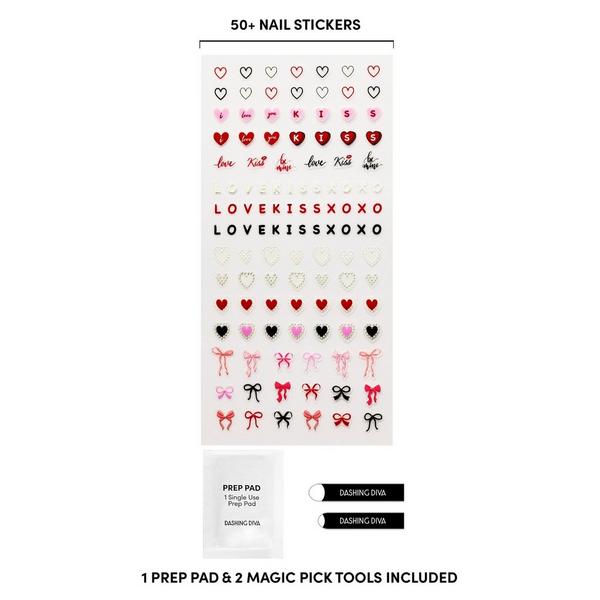 Dashing Diva Magic Pick Nail Stickers, Secret Love Letter #4