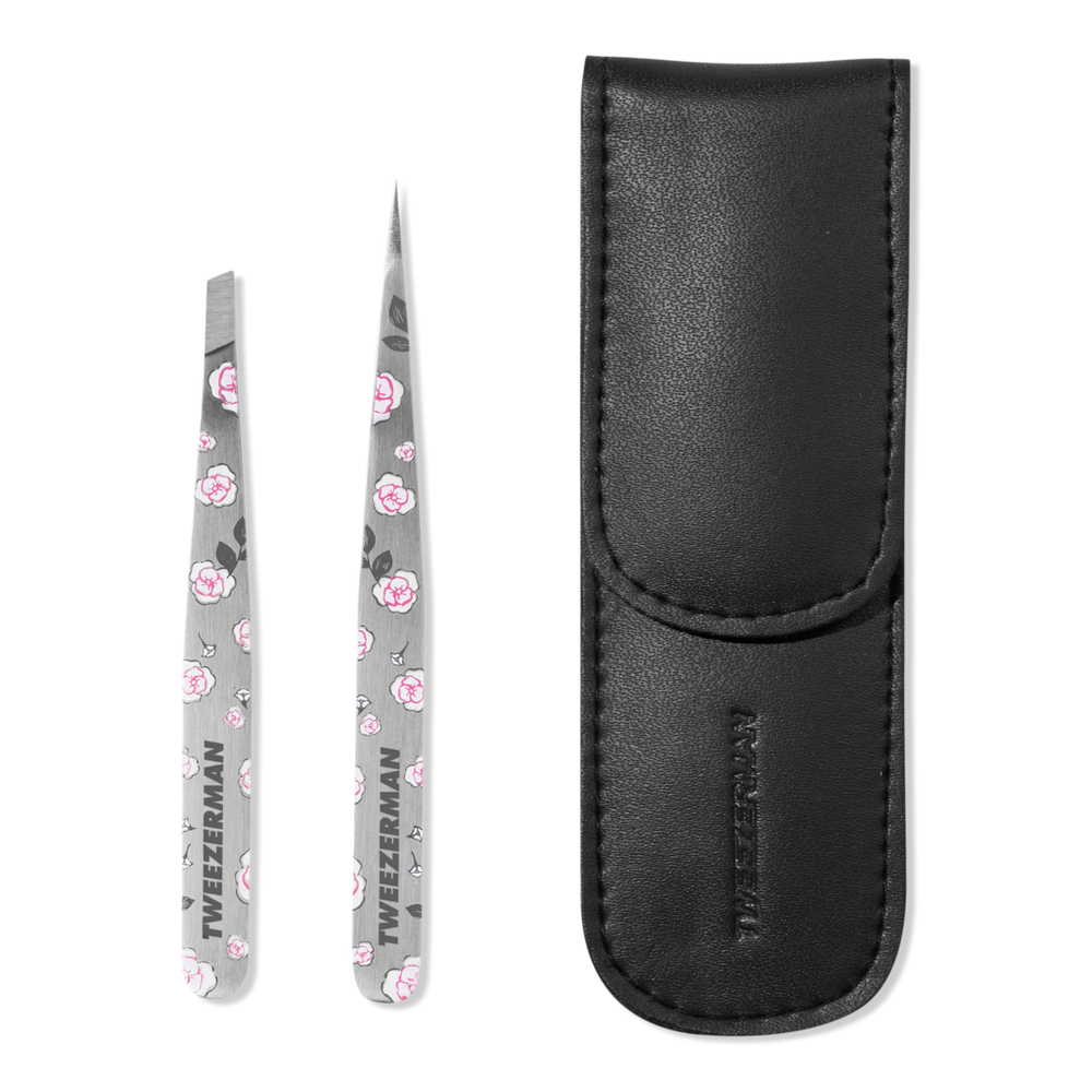 Tweezerman Rose Painted Petite Tweezer Set