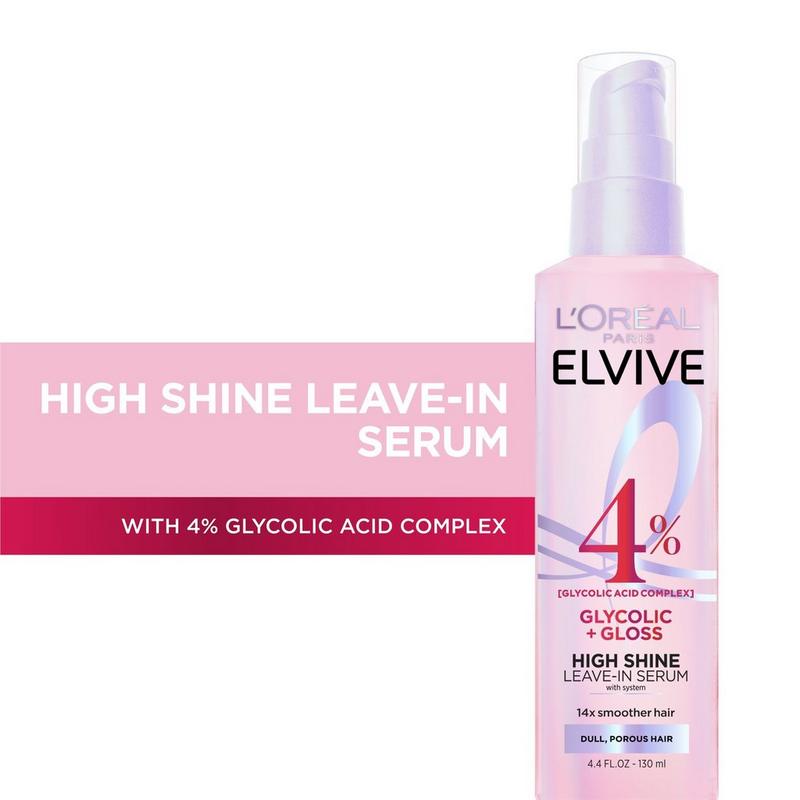 LOral Paris Glycolic + Gloss High Shine Leave-In Serum - 4.4 fl oz