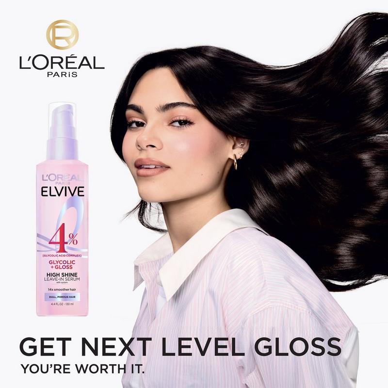 l'oreal glutathione serum L’Oréal Paris Glycolic + Gloss High Shine Leave-In Serum