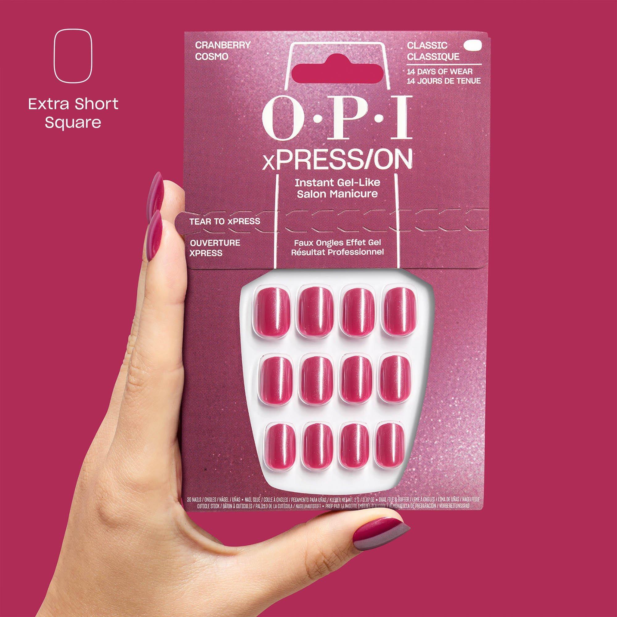 Весенний набор накладных ногтей OPI xPRESS/ON, цвет: Cranberry Cosmo — фото 4