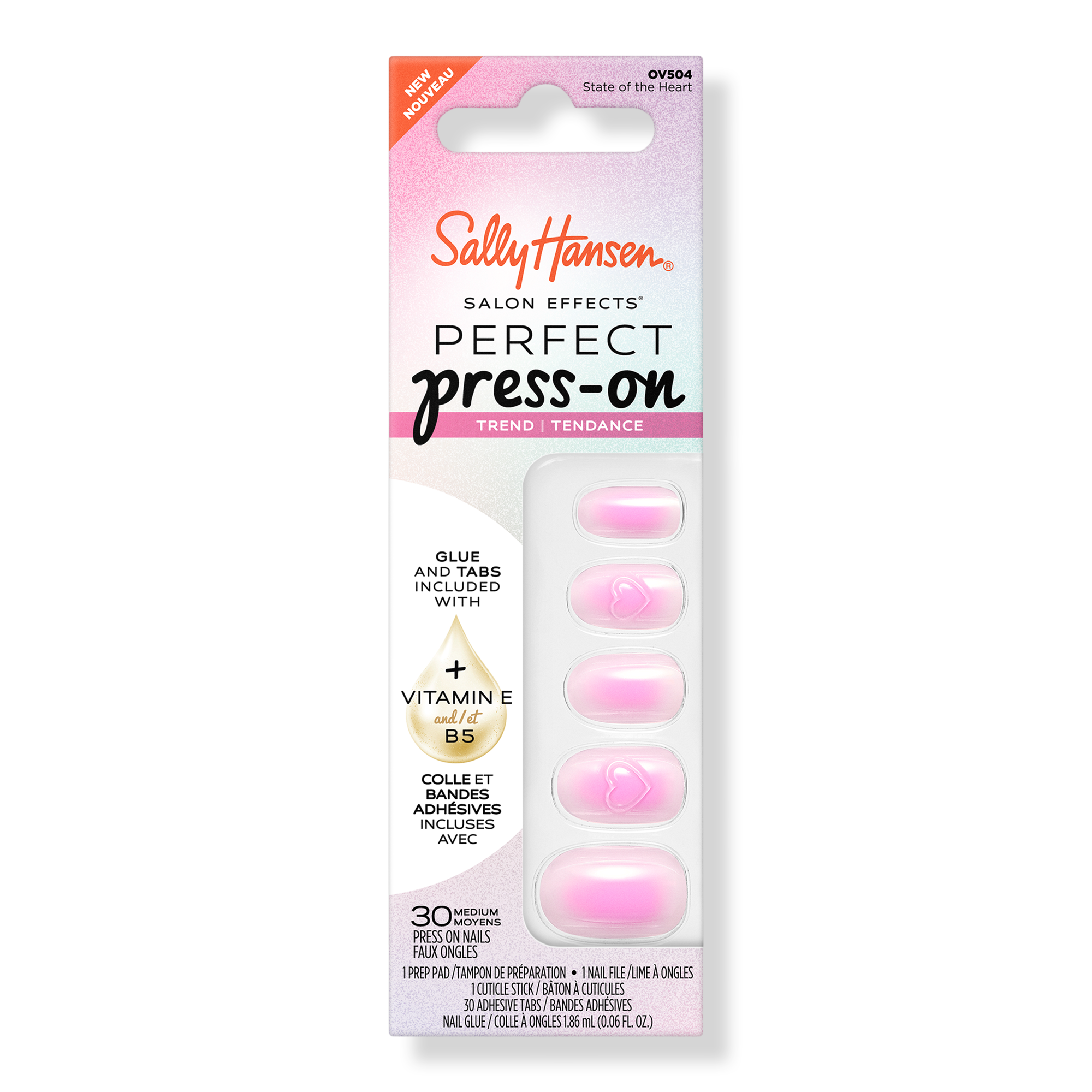 Sally Hansen Salon Effects Perfect Press-On Pink Nails #1