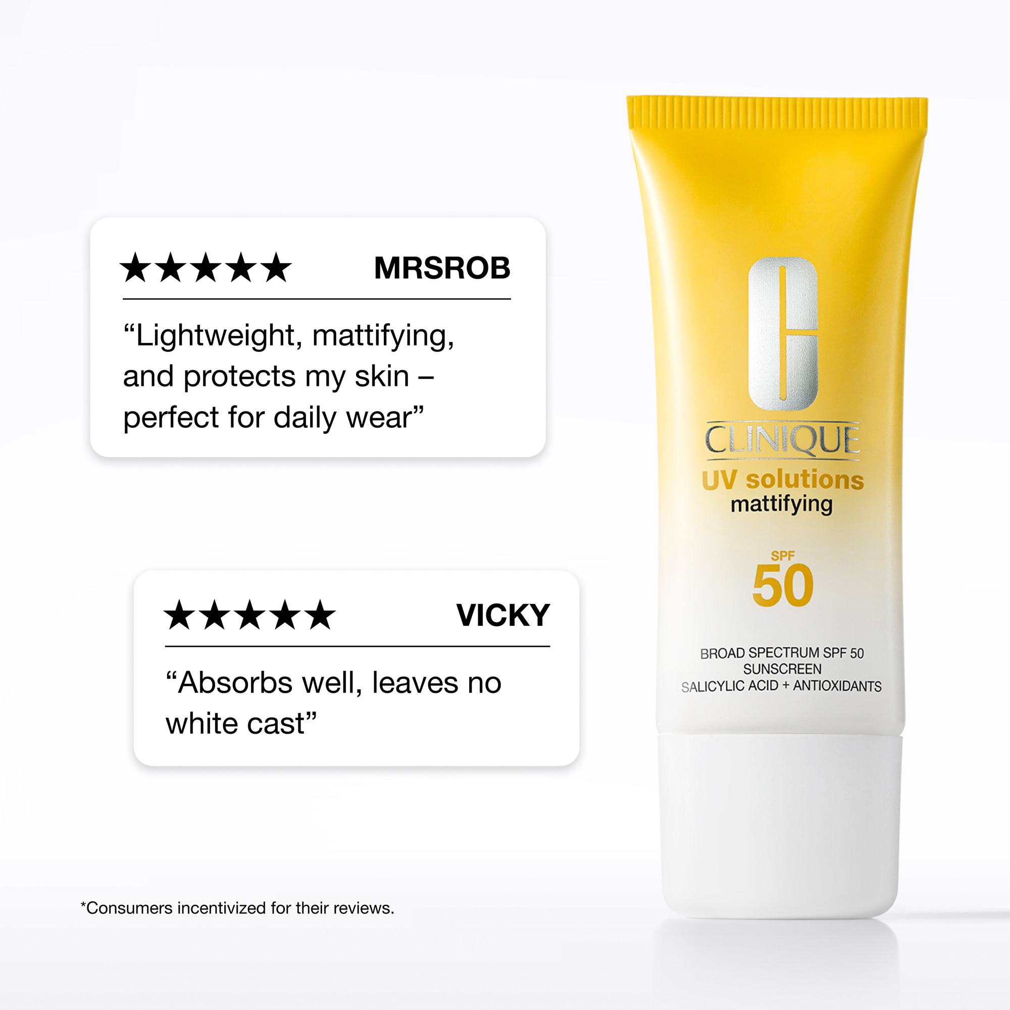 Матирующий солнцезащитный крем SPF 50 Clinique UV Solutions с салициловой кислотой — фото 4
