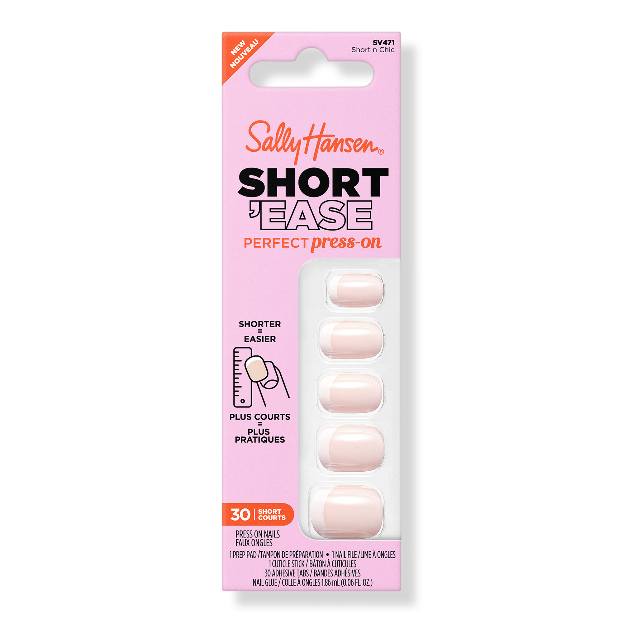 Sally Hansen Salon Effects Perfect Press-On Short'Ease Nails #1