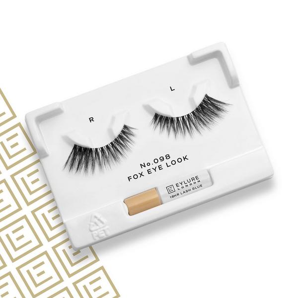 Eylure Faux Mink No.098 False Eyelashes, Fox Eye Look #2