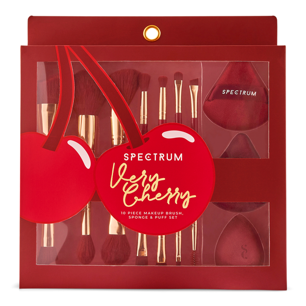 Spectrum Very Cherry 10 Piece Makeup Brush, Sponge & Puff Set #5