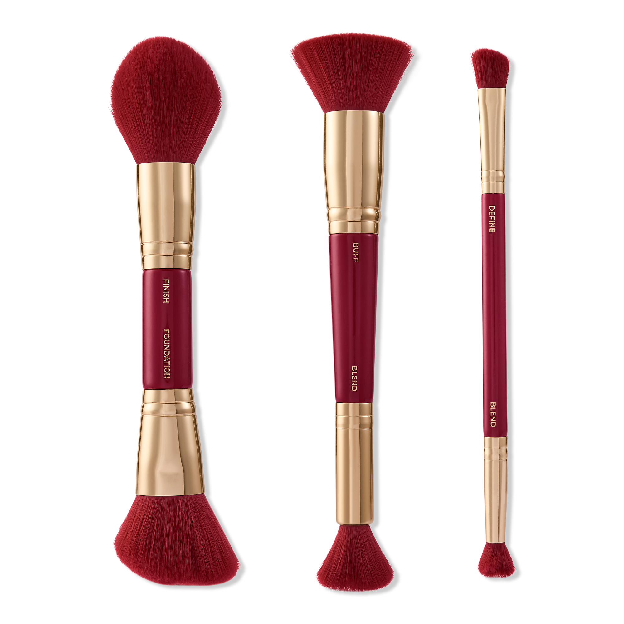 Spectrum Very Cherry 3 Piece Dual Ended Face Brush Set #1