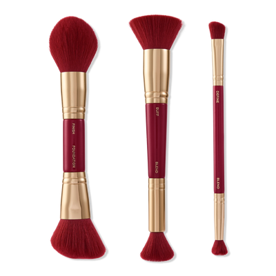 Spectrum Very Cherry 3 Piece Dual Ended Face Brush Set