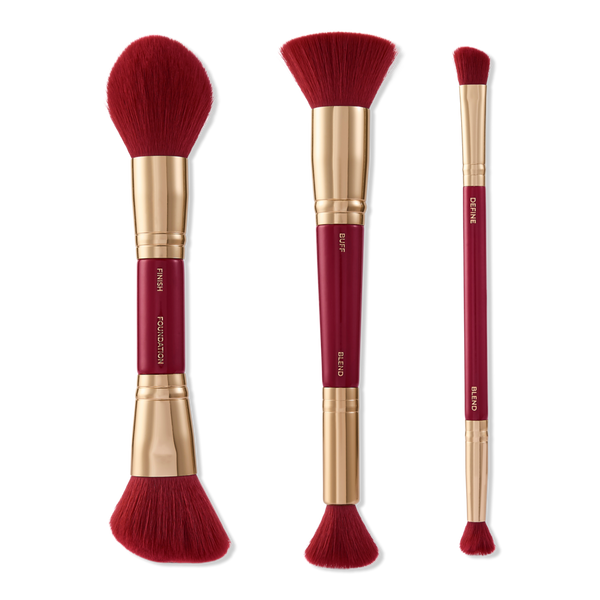 Spectrum Very Cherry 3 Piece Dual Ended Face Brush Set #1