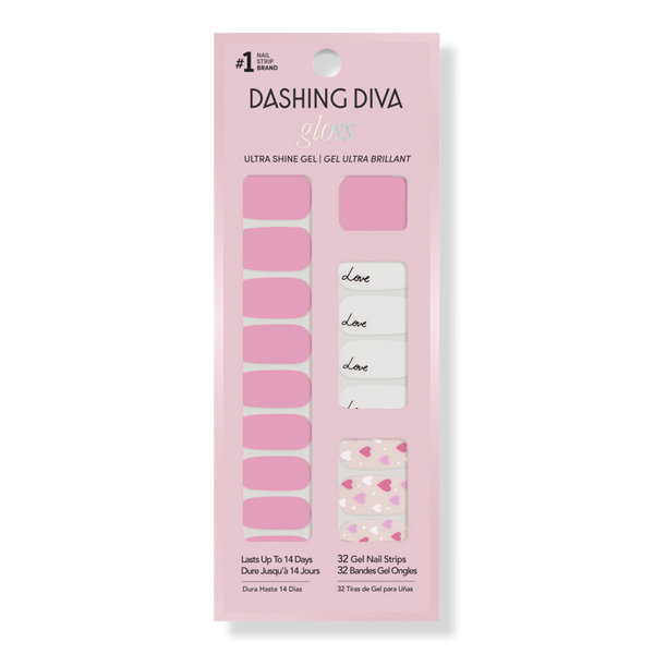 Dashing Diva GLOSS, Gel Nail Polish Strips, Heart to Heart #1