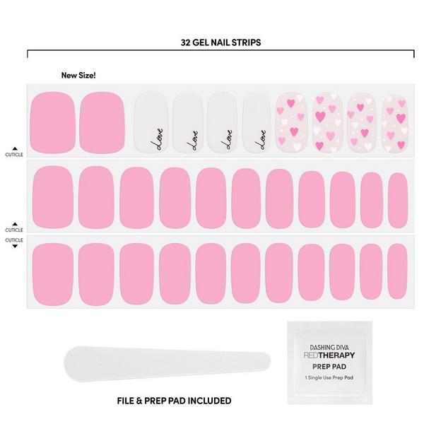 Dashing Diva GLOSS, Gel Nail Polish Strips, Heart to Heart #2