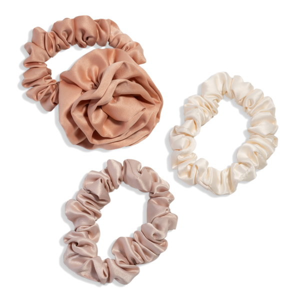 Kitsch Rosette Ruched Satin Scrunchies #2