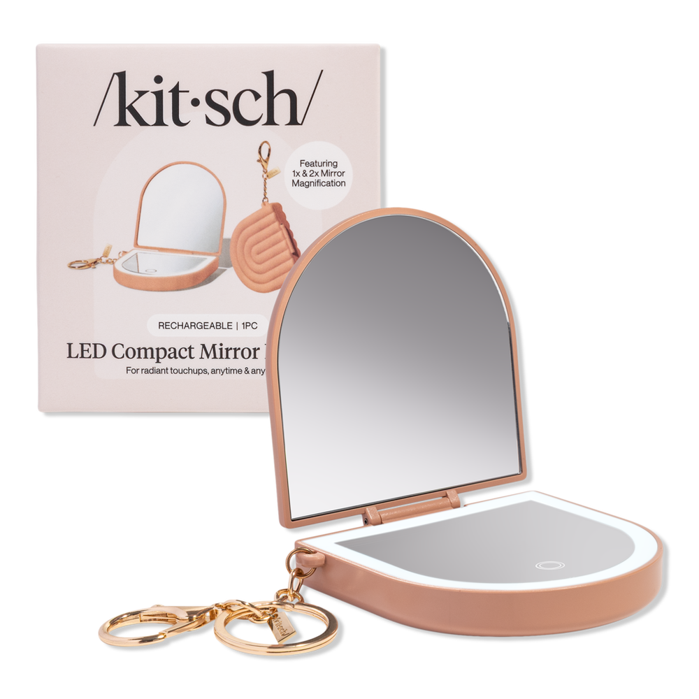Kitsch LED Compact Mirror Keychain - Terracotta