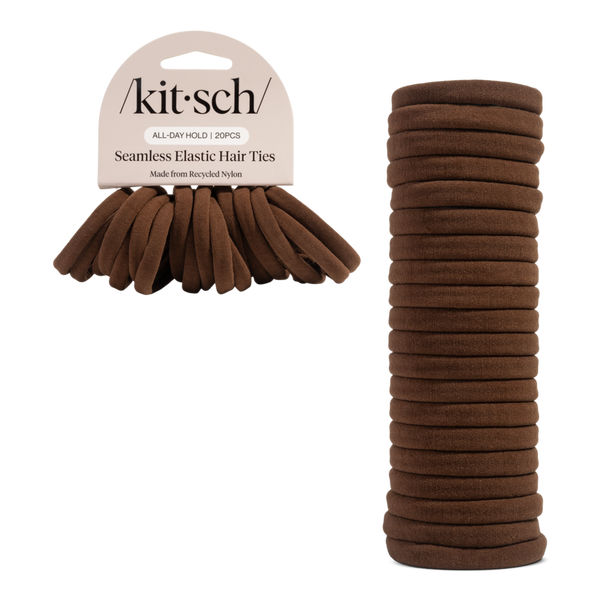 Kitsch Recycled Fabric Seamless Hair Elastics 20pc Set #2
