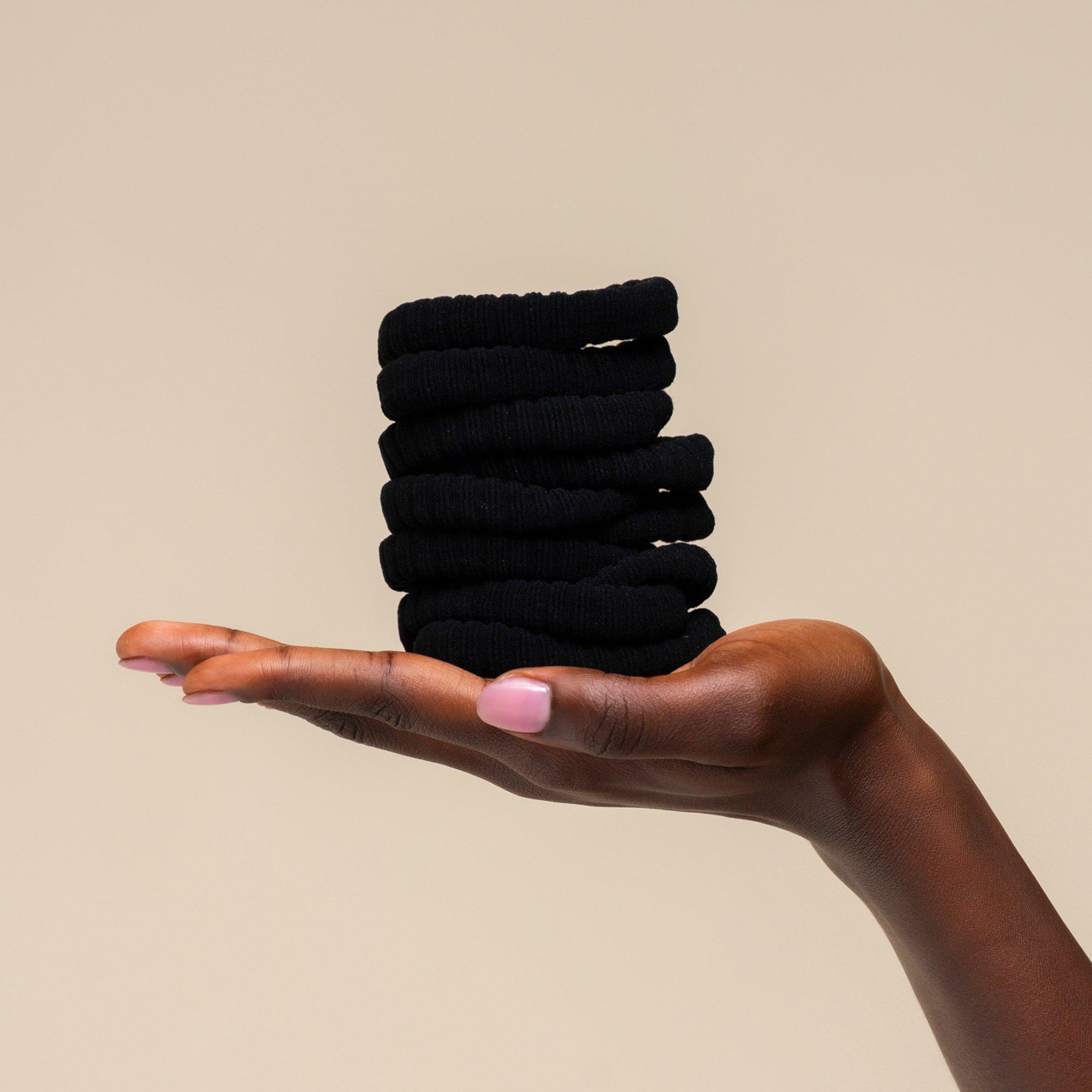 Recycled Fabric Ribbed Hair Elastics - thumbnail 4
