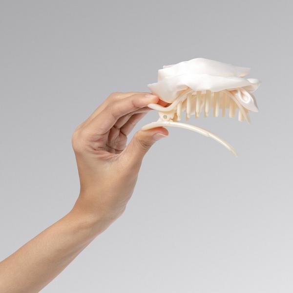 Kitsch Satin Rosette Medium Flat Cloud Clip #4