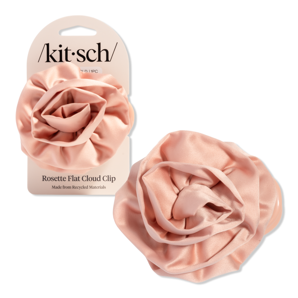 Kitsch Satin Rosette Medium Flat Cloud Clip
