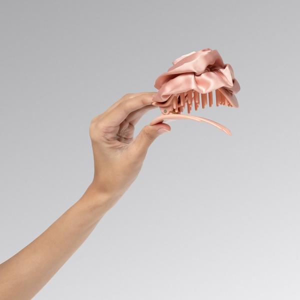 Kitsch Satin Rosette Medium Flat Cloud Clip #2