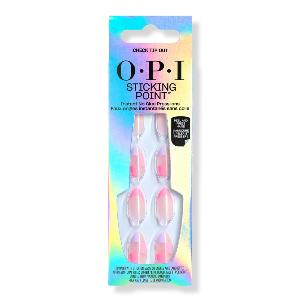 Opi Sticking Point Press On Nails - Check Tip Out