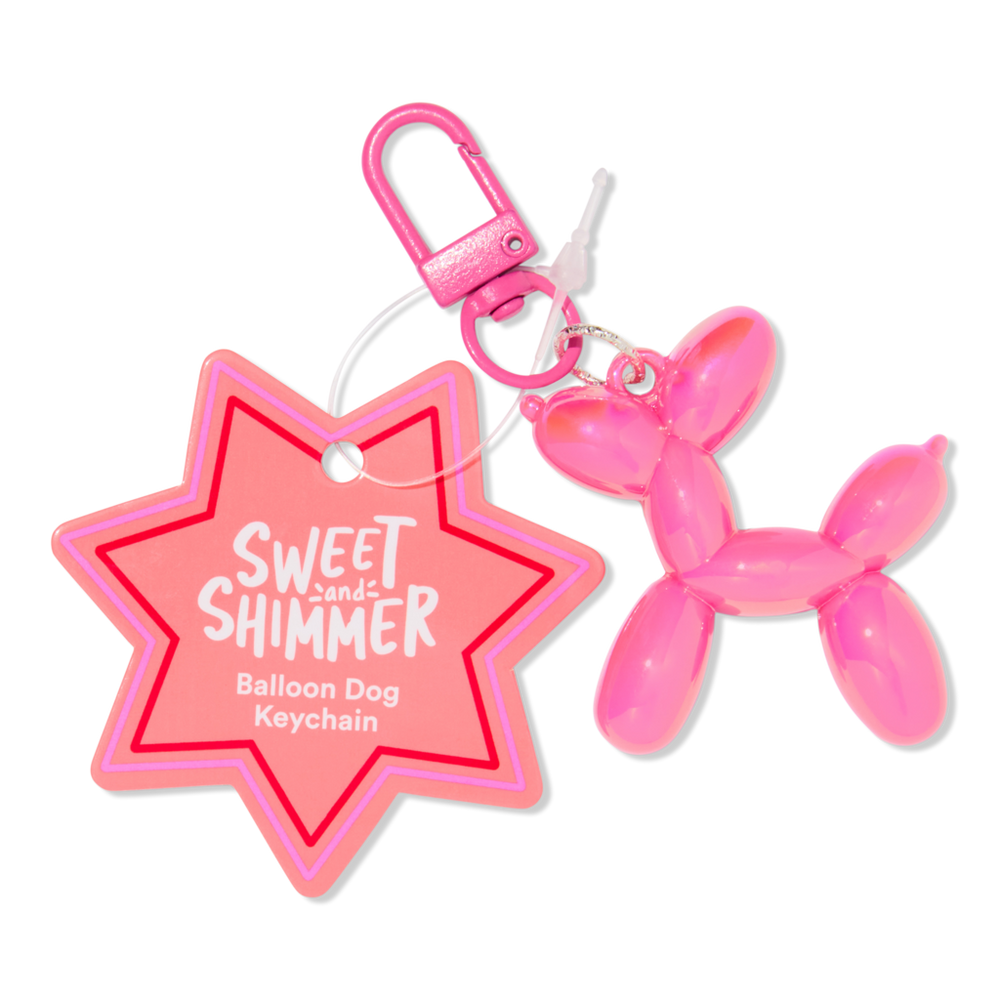 Sweet & Shimmer Balloon Dog Keychain
