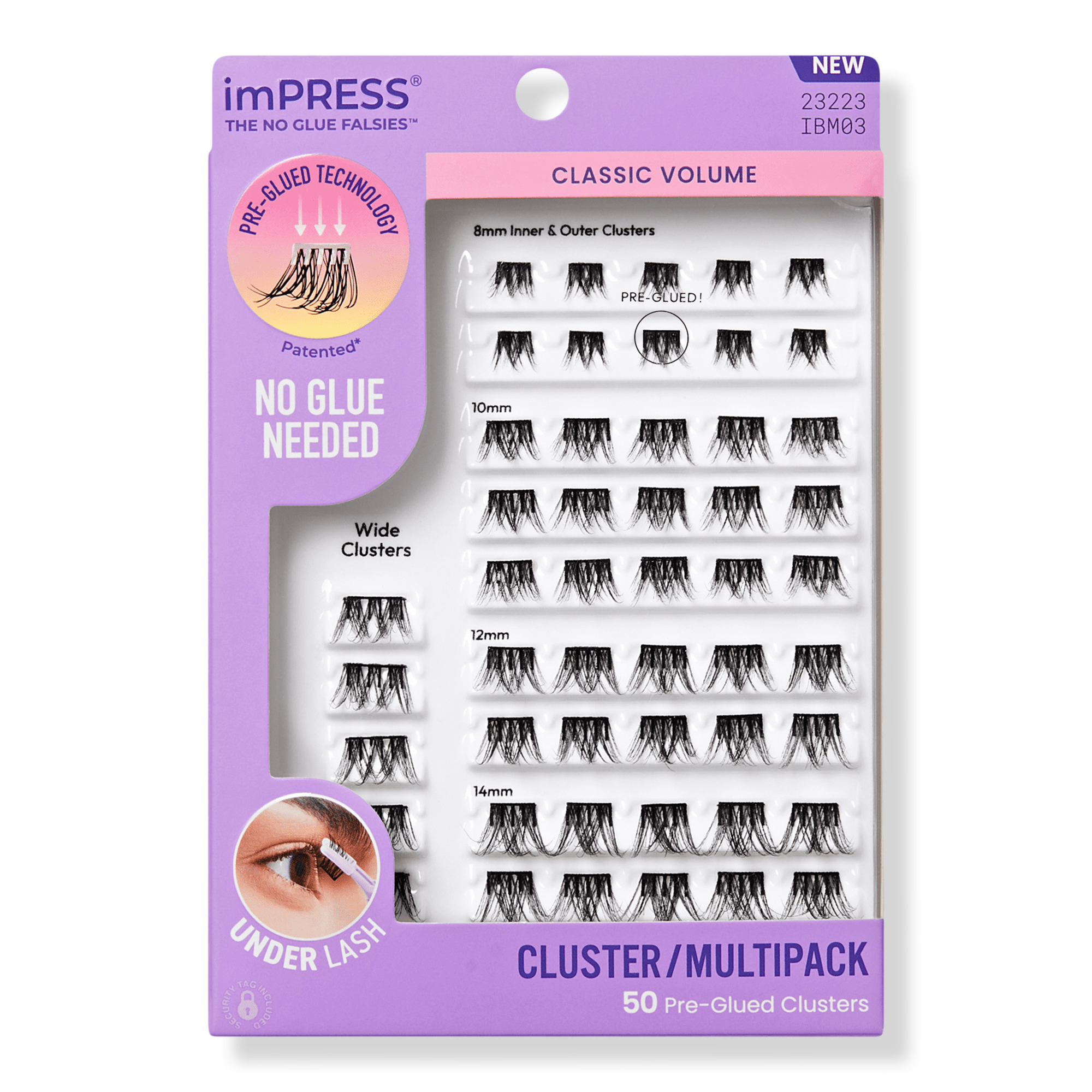 Kiss imPRESS Multipack Pre-Glued Lash Clusters Kit #1