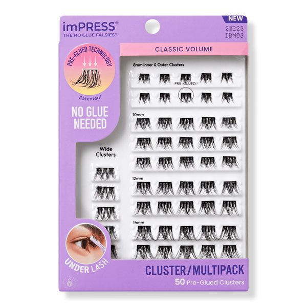 Kiss imPRESS Multipack Pre-Glued Lash Clusters Kit #1