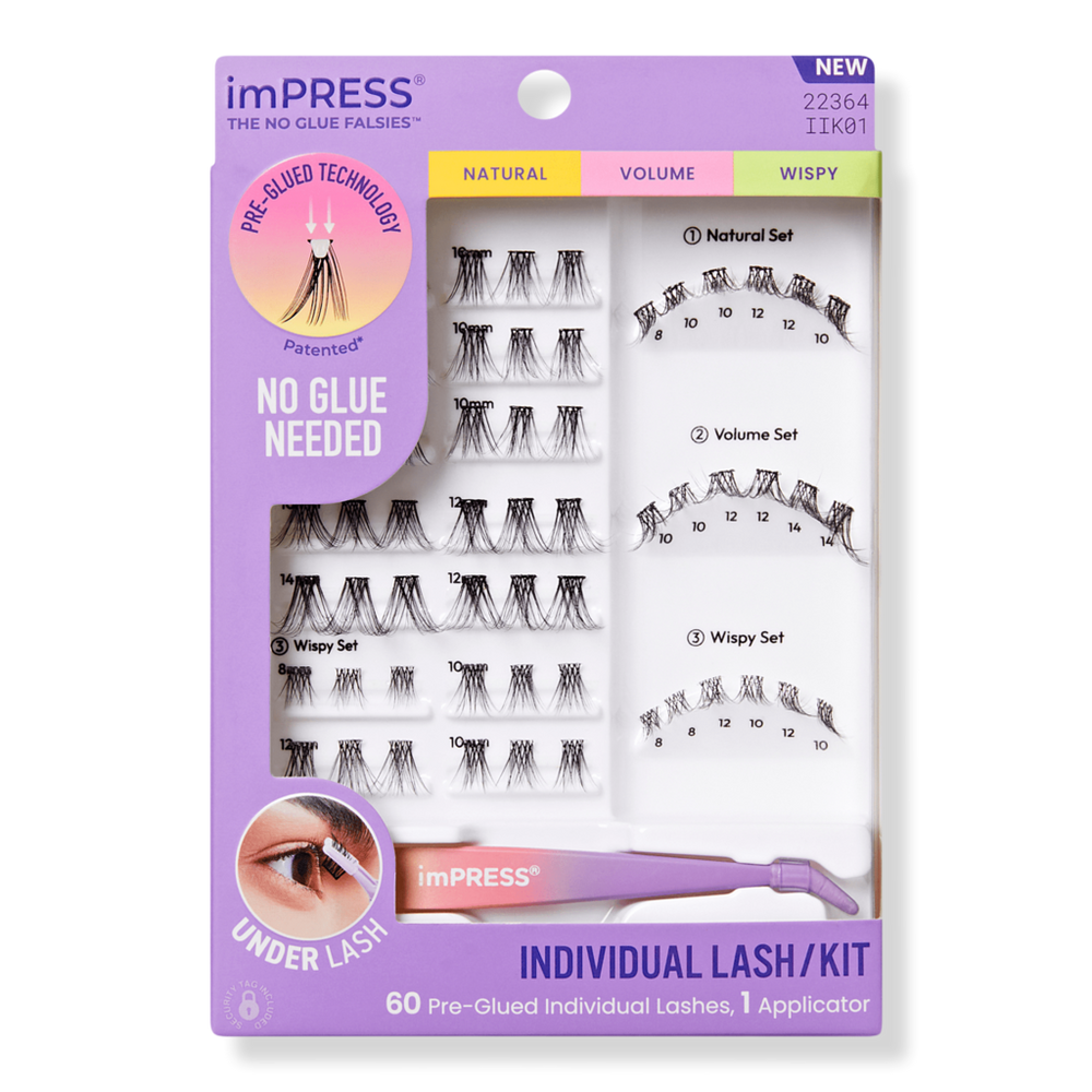 Kiss imPRESS Individual Pre-Glued Lash Clusters Kit