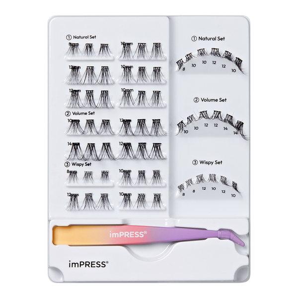 Kiss imPRESS Individual Pre-Glued Lash Clusters Kit #2