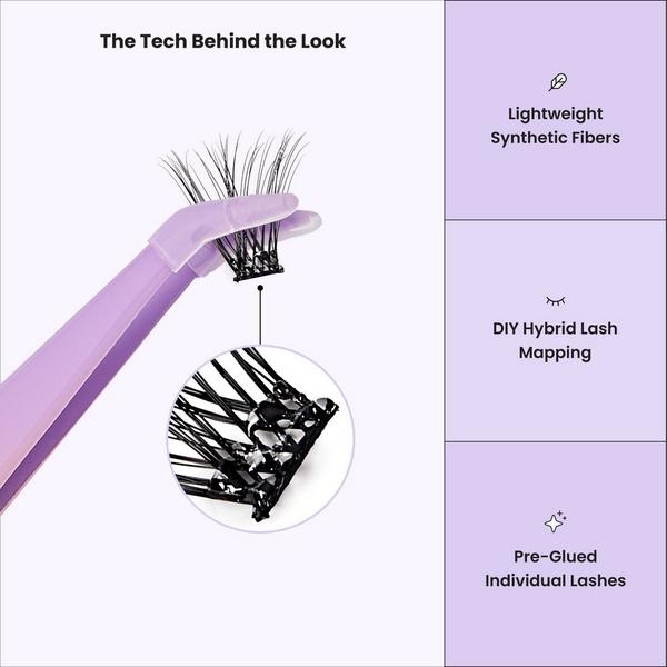 Kiss imPRESS Individual Pre-Glued Lash Clusters Kit #6