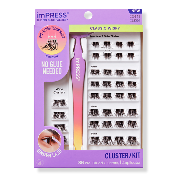 Kiss imPRESS Pre-Glued Lash Clusters Kit #1