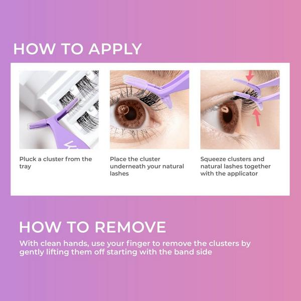 Kiss imPRESS Pre-Glued Lash Clusters Kit #5