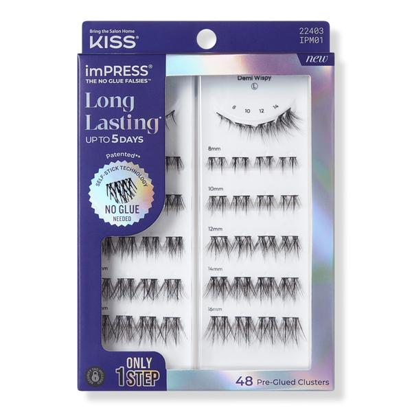 Kiss imPRESS Long Lasting Pre-Glued Lash Clusters Kit #1