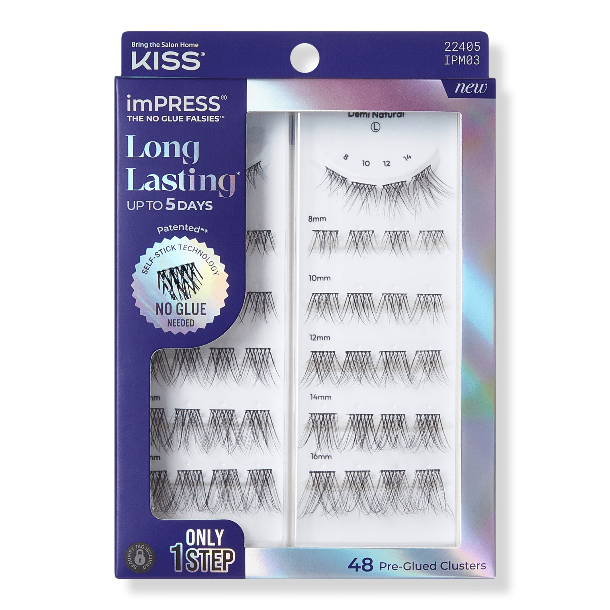 Kiss imPRESS Long Lasting Pre-Glued Lash Clusters Kit #1