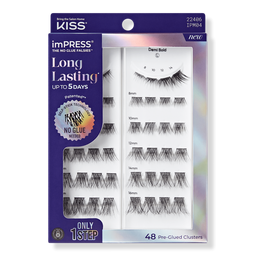 Kiss imPRESS Long Lasting Pre-Glued Lash Clusters Kit - Demi Bold