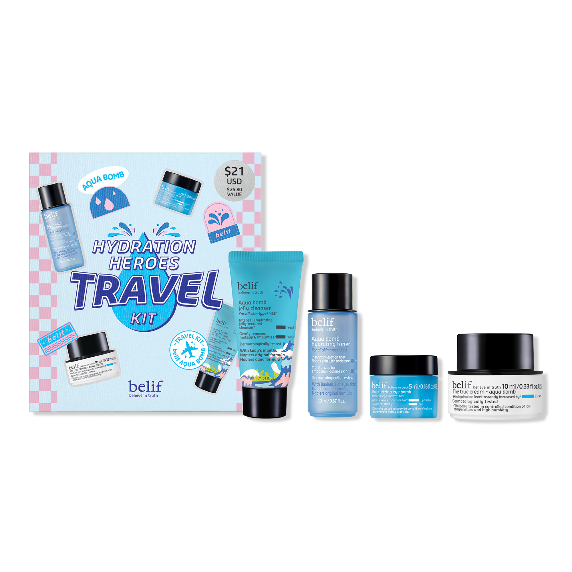 belif Hello Holidays Deal - Free Hydration Heroes Travel Kit with $70 brand purchase #1