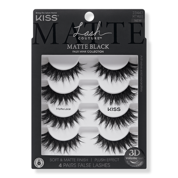 Kiss Lash Couture Matte Black False Eyelashes #1