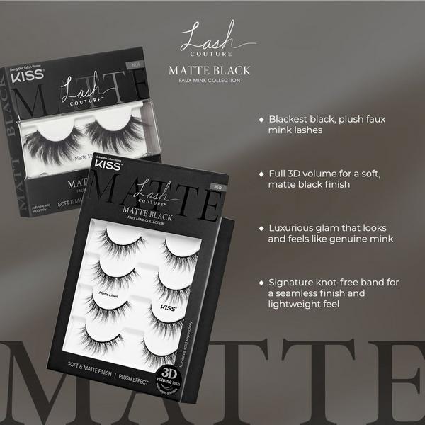 Kiss Lash Couture Matte Black False Eyelashes #6