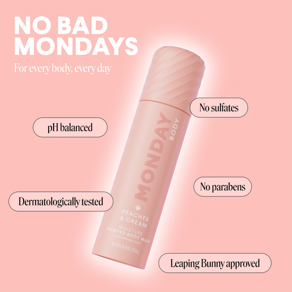 MONDAY Haircare MOISTURE Whipped Body Wash Peaches & Cream #6